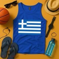 Greece Flag Tank Top thumb 4