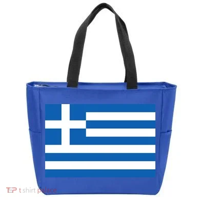 Greece Flag Tote Bag