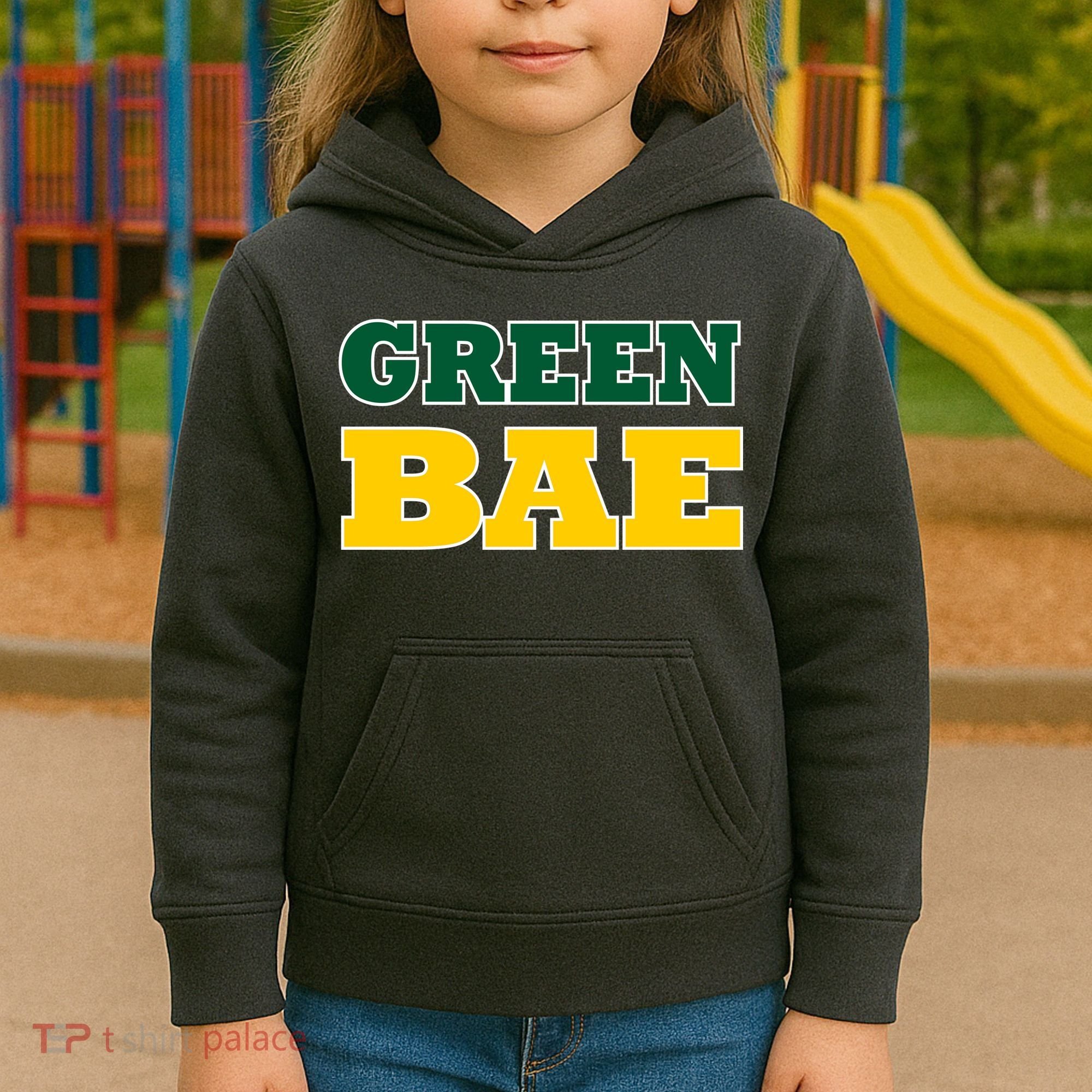 Green Bae Green Bay, Wisconsin Kids Hoodie