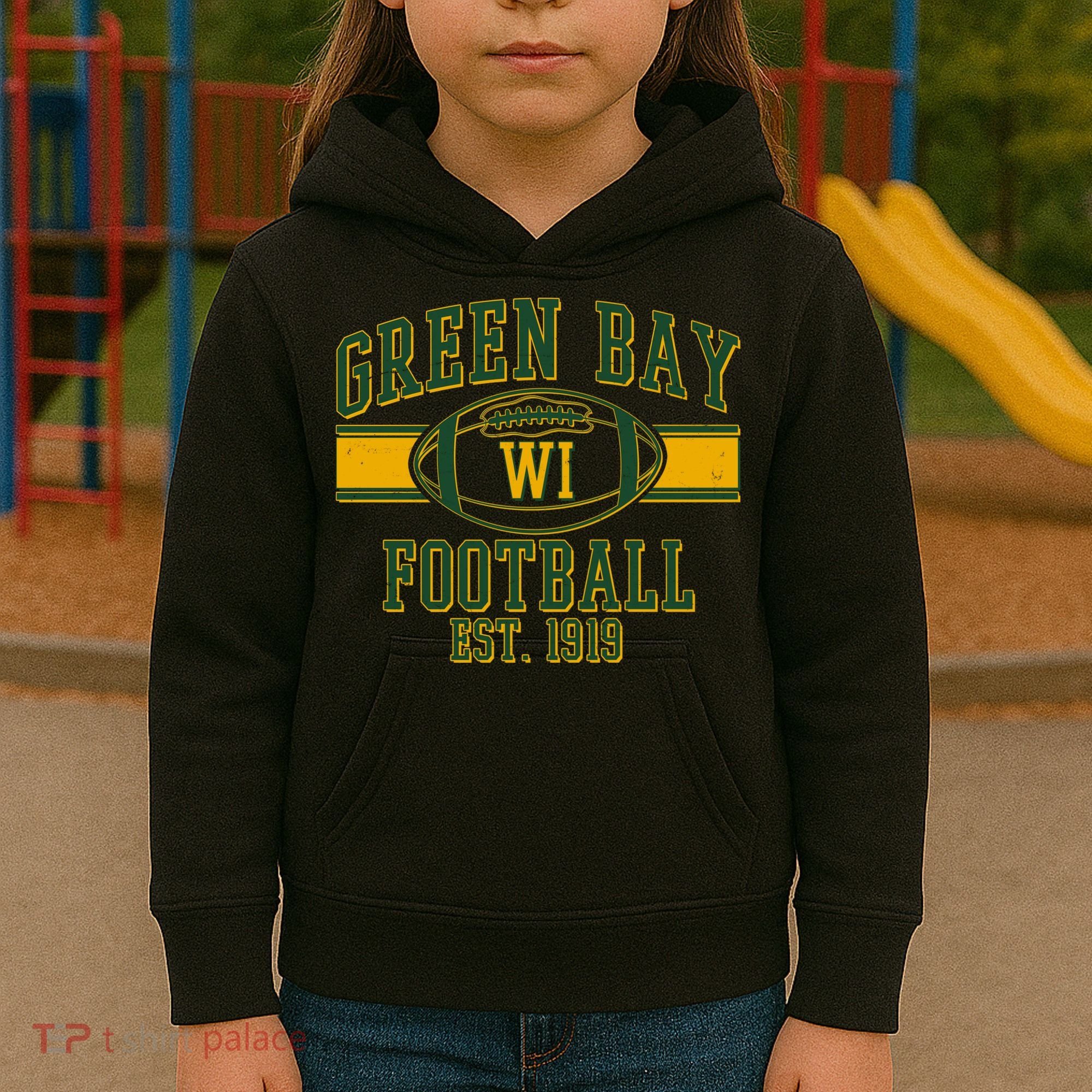 Green Bay Football EST 1919 Kids Hoodie