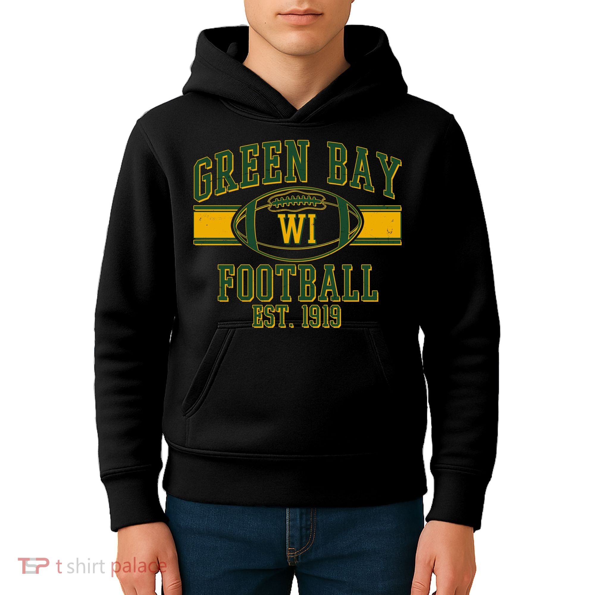 Green Bay Football EST 1919 Kids Hoodie