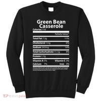 Green Bean Casserole Nutritional Facts Funny Thanksgiving Sweatshirt thumb 0