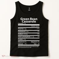 Green Bean Casserole Nutritional Facts Funny Thanksgiving Tank Top thumb 2