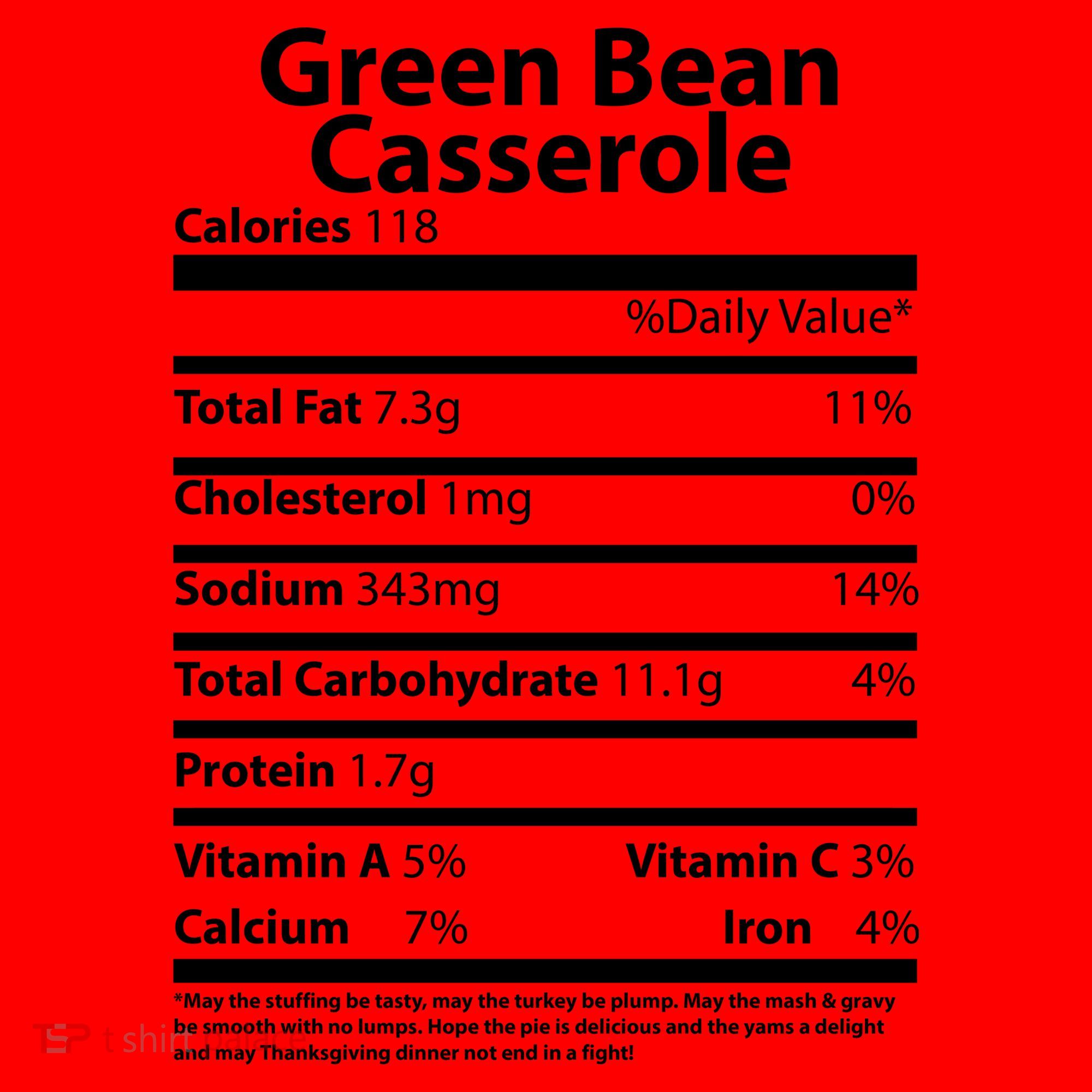 Green Bean Casserole Nutritional Facts Funny Thanksgiving Santa Hat