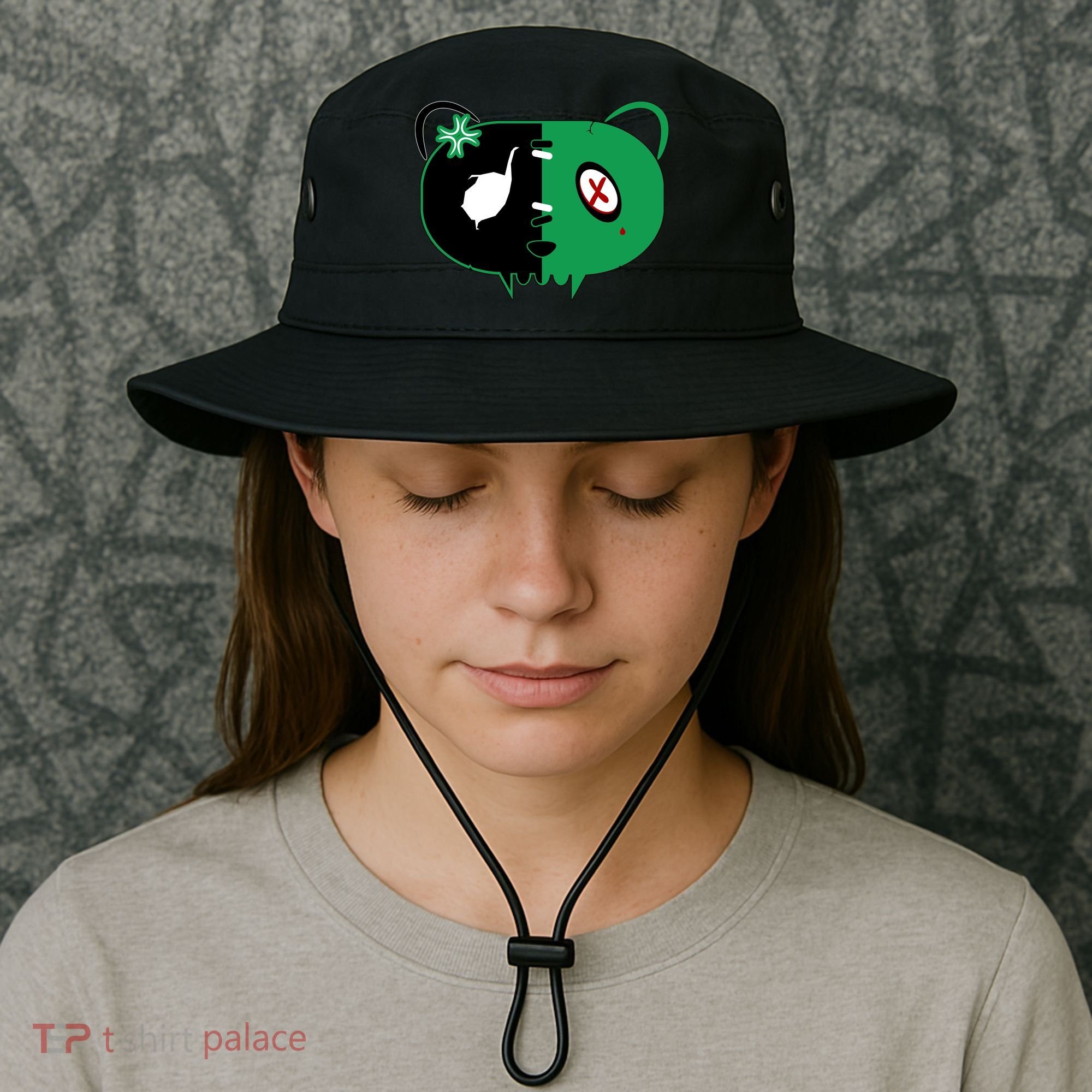 Green Bear Bucket Hat