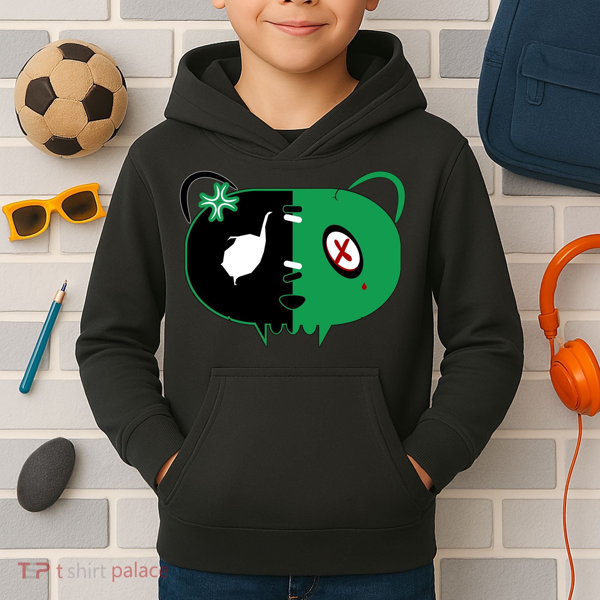 Green Bear Kids Hoodie
