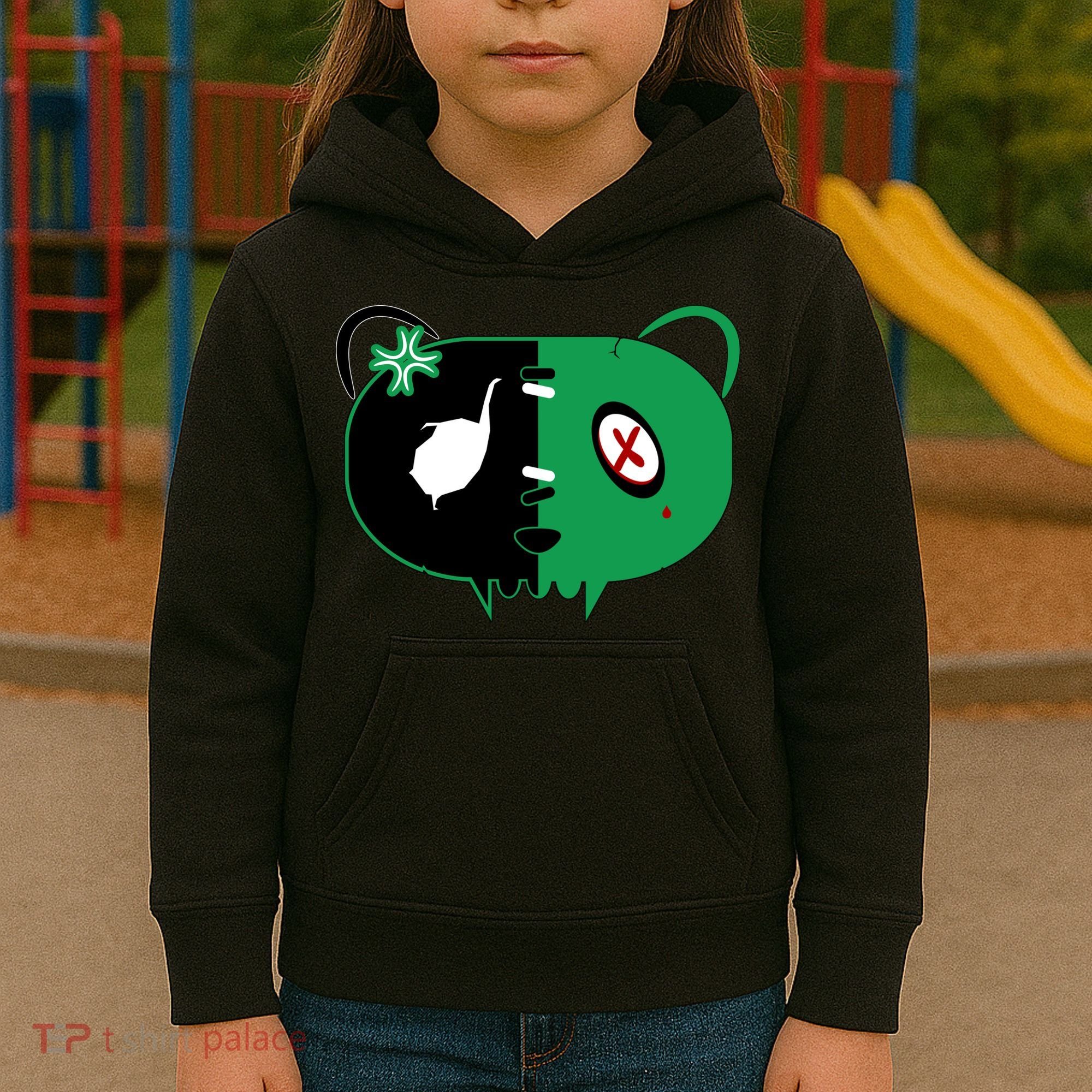 Green Bear Kids Hoodie