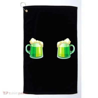 Green Beer Boobs - St. Patrick's Day Golf Towel