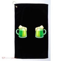 Green Beer Boobs - St. Patrick's Day Golf Towel thumb 0