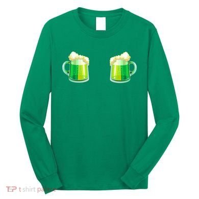 Green Beer Boobs - St. Patrick's Day Long Sleeve Shirt