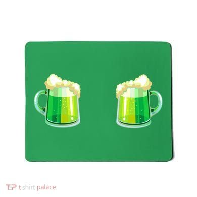 Green Beer Boobs - St. Patrick's Day Mousepad