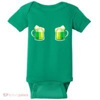 Green Beer Boobs - St. Patrick's Day Baby Bodysuit thumb 0