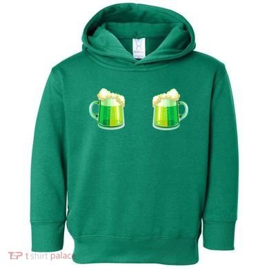 Green Beer Boobs - St. Patrick's Day Toddler Hoodie
