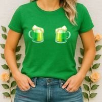Green Beer Boobs - St. Patrick's Day Women's T-Shirt thumb 2