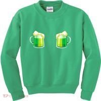 Green Beer Boobs - St. Patrick's Day Kids Sweatshirt thumb 0