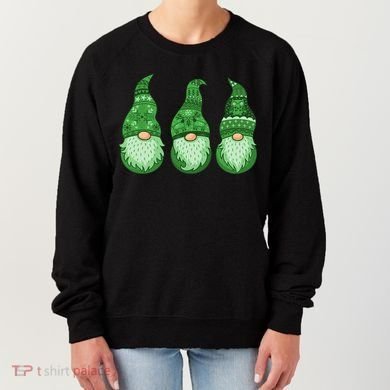 Green Ugly Sweater Irish Gnomes St Patricks Day Women's Sweatshirt