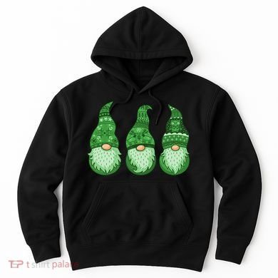 Green Ugly Sweater Irish Gnomes St Patricks Day Hoodie