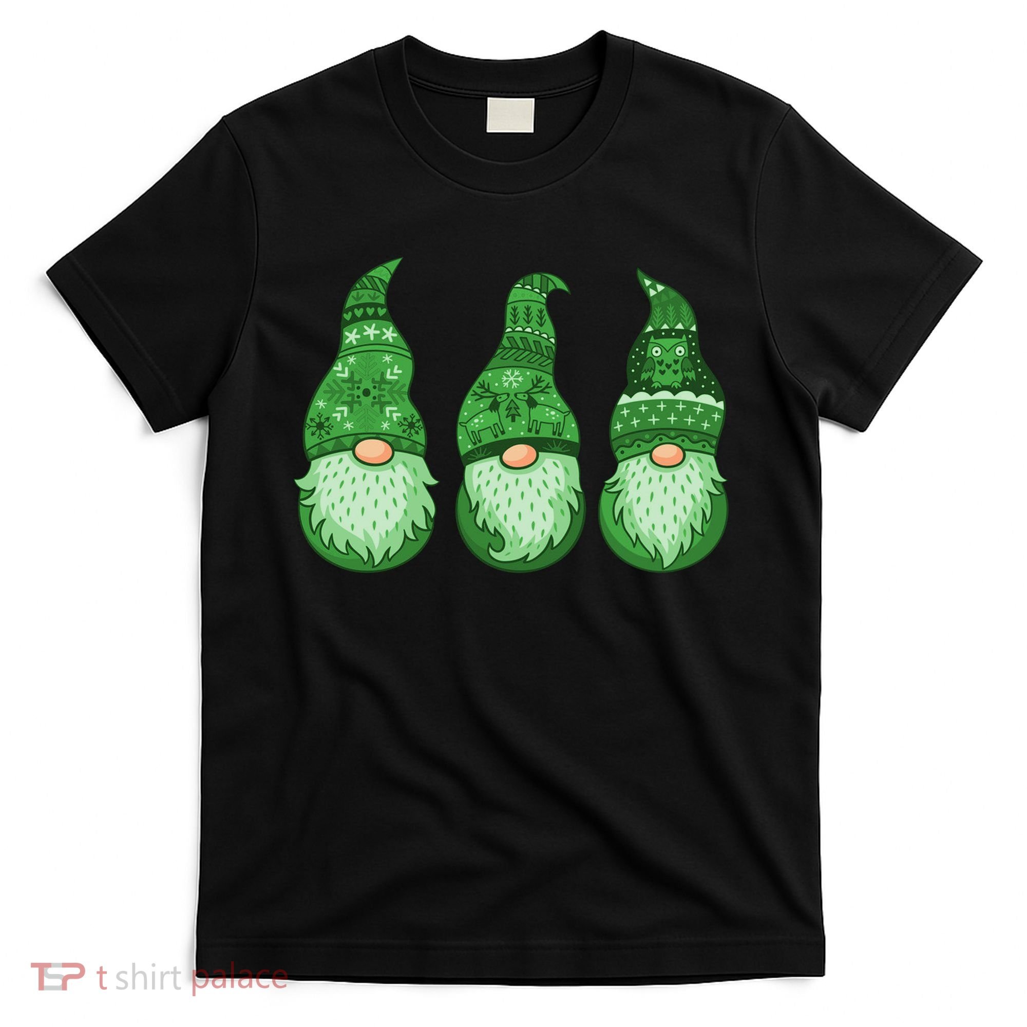 Green Ugly Sweater Irish Gnomes St Patricks Day T-Shirt