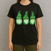 Green Ugly Sweater Irish Gnomes St Patricks Day T-Shirt thumb 4
