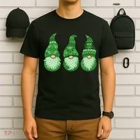 Green Ugly Sweater Irish Gnomes St Patricks Day T-Shirt thumb 6