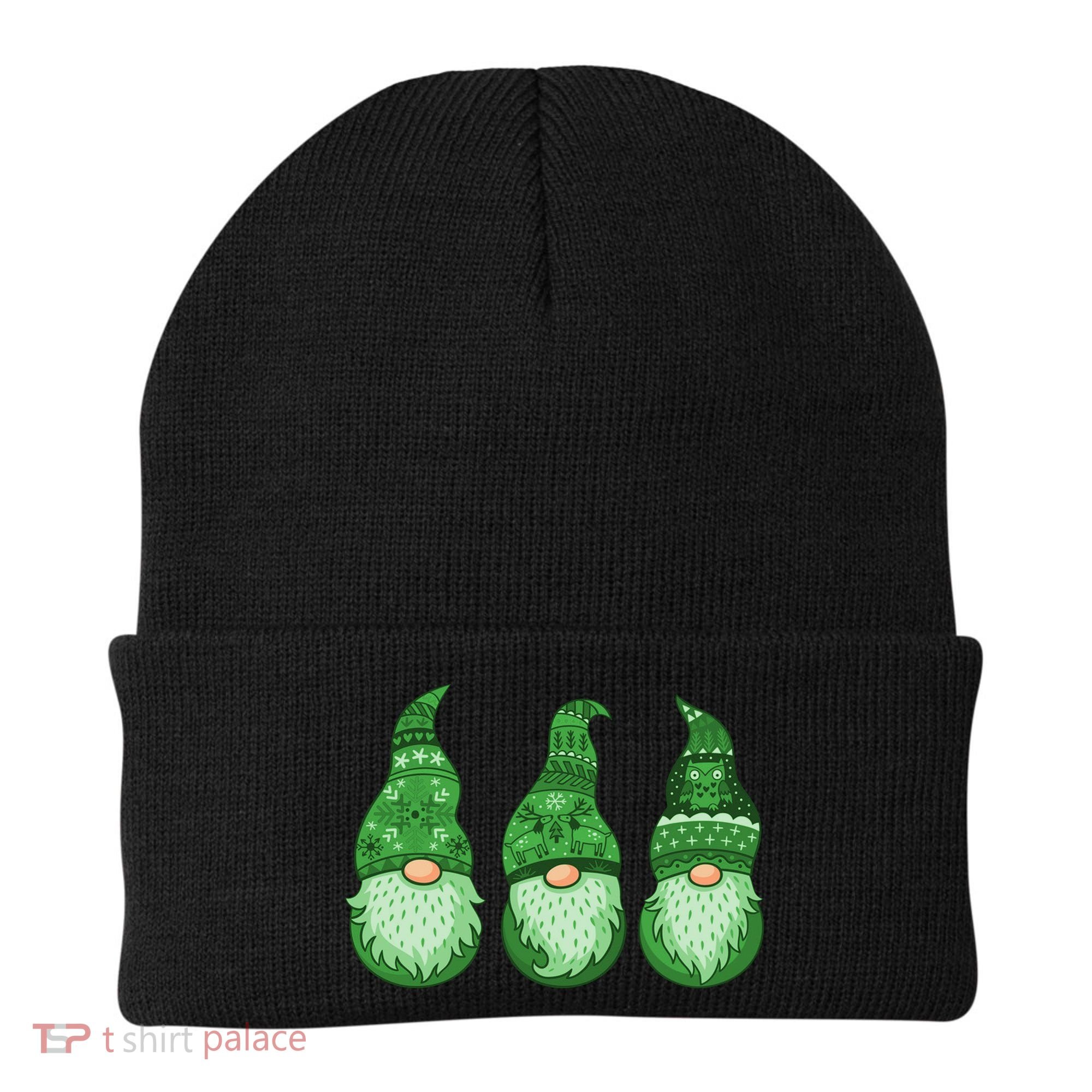 Green Ugly Sweater Irish Gnomes St Patricks Day Beanie