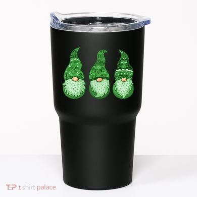 Green Ugly Sweater Irish Gnomes St Patricks Day Tumbler