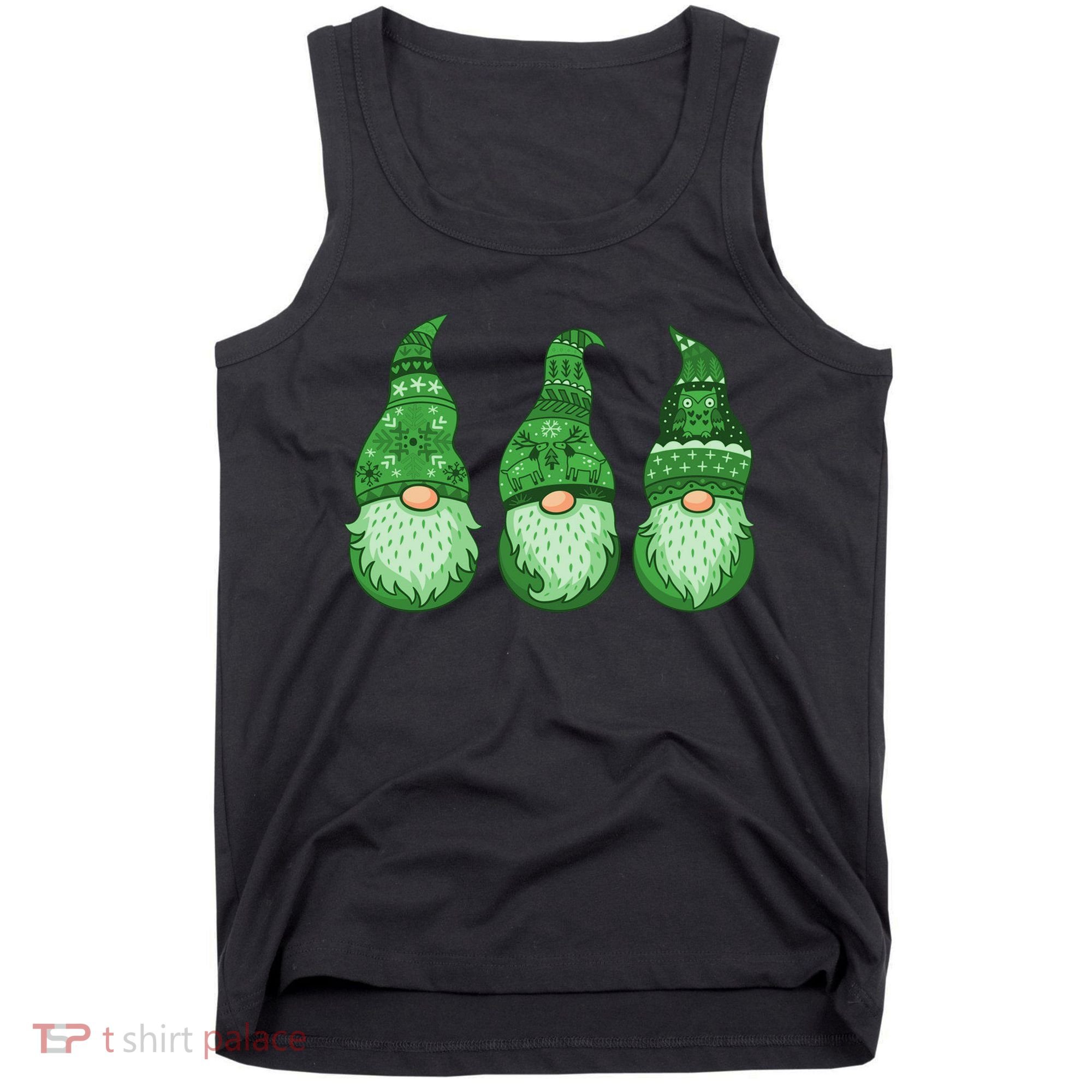 Green Ugly Sweater Irish Gnomes St Patricks Day Tank Top