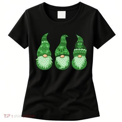 Green Ugly Sweater Irish Gnomes St Patricks Day Women's T-Shirt