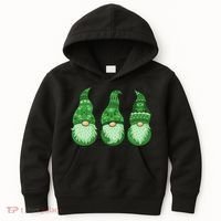 Green Ugly Sweater Irish Gnomes St Patricks Day Kids Hoodie thumb 0