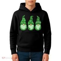 Green Ugly Sweater Irish Gnomes St Patricks Day Kids Hoodie thumb 4