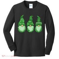Green Ugly Sweater Irish Gnomes St Patricks Day Kids Long Sleeve Shirt thumb 0