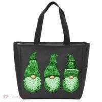 Green Ugly Sweater Irish Gnomes St Patricks Day Tote Bag thumb 0