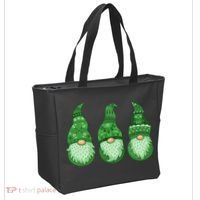 Green Ugly Sweater Irish Gnomes St Patricks Day Tote Bag thumb 2