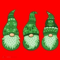 Green Ugly Sweater Irish Gnomes St Patricks Day Santa Hat thumb 1