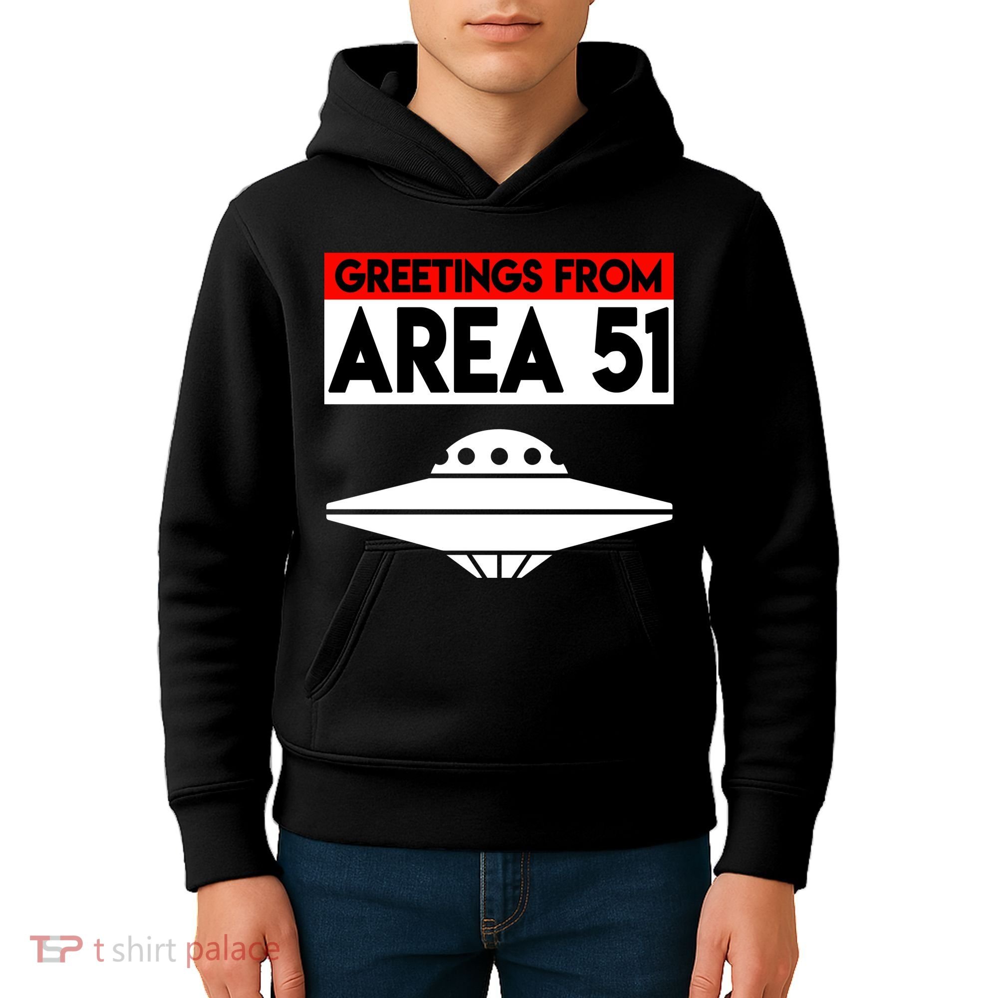 Greetings From Area 51 Kids Hoodie