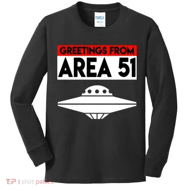 Greetings From Area 51 Kids Long Sleeve Shirt