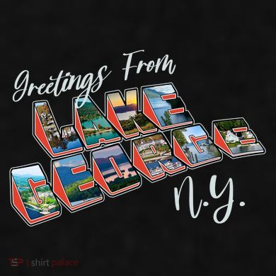 Greetings From Lake George New York NY Ladies PosiCharge Tri-Blend Wicking Tank