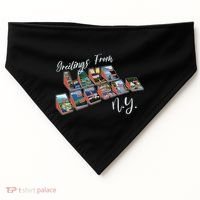 Greetings From Lake George New York NY USA-Made Doggie Bandana thumb 0