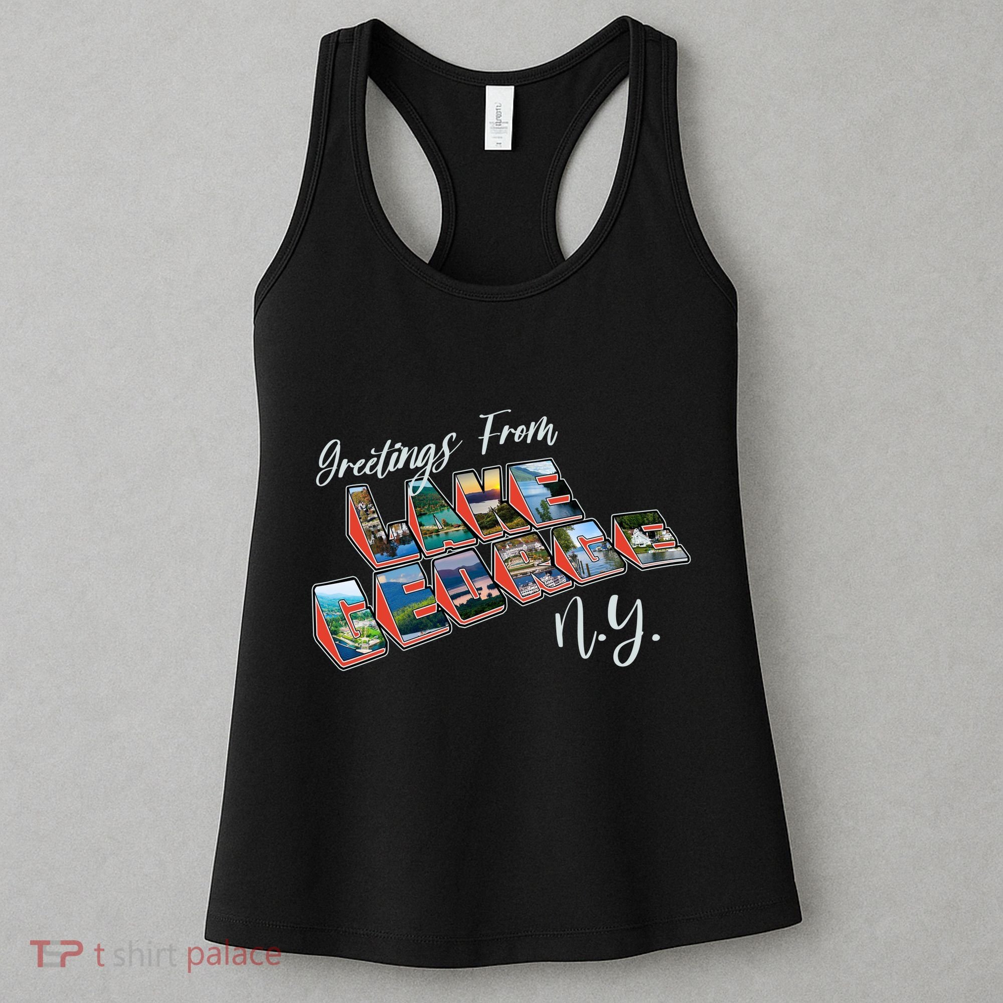 Greetings From Lake George New York NY Women's Tank Top
