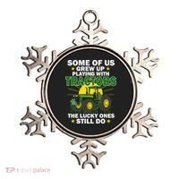 Grew Up Playing With Tractors Lucky Ones Still Do Ornament thumb 0