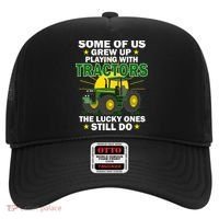 Grew Up Playing With Tractors Lucky Ones Still Do Hat thumb 0