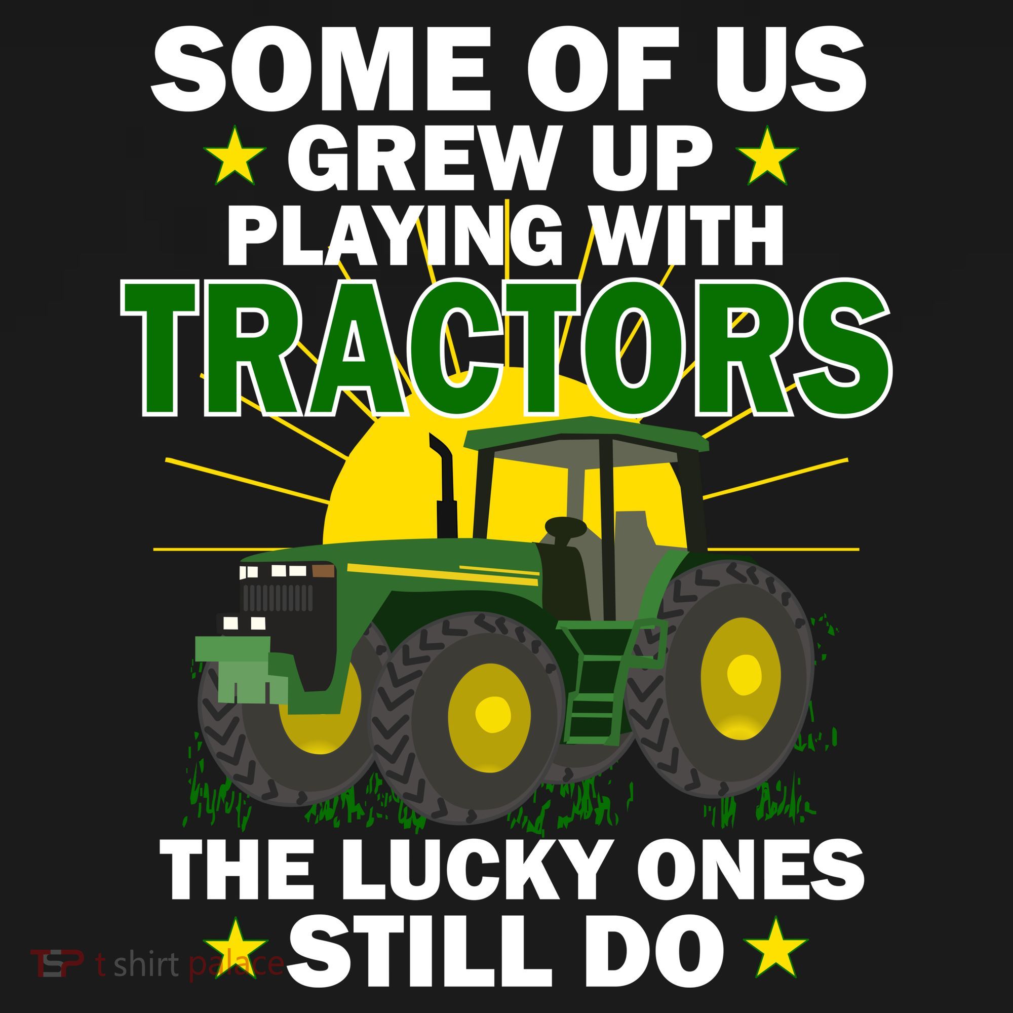 Grew Up Playing With Tractors Lucky Ones Still Do Kids Hoodie
