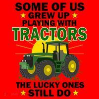 Grew Up Playing With Tractors Lucky Ones Still Do Santa Hat thumb 1