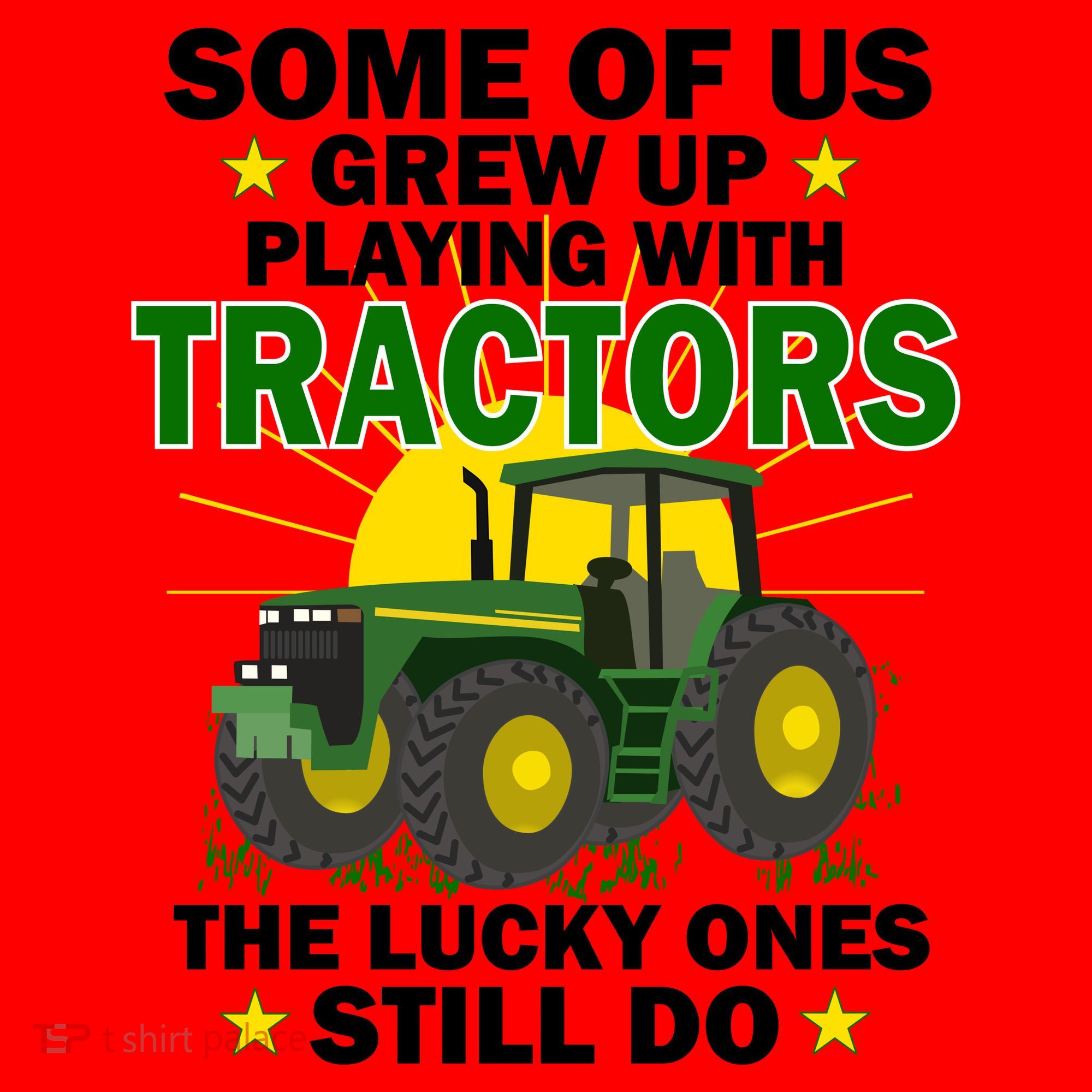 Grew Up Playing With Tractors Lucky Ones Still Do Santa Hat