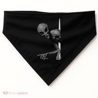 Grey Alien Peaking  Area 51 UFO Abduction USA-Made Doggie Bandana thumb 0