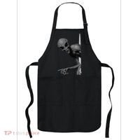 Grey Alien Peaking  Area 51 UFO Abduction Apron thumb 0