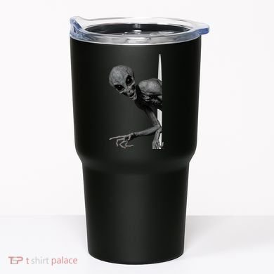 Grey Alien Peaking  Area 51 UFO Abduction Tumbler