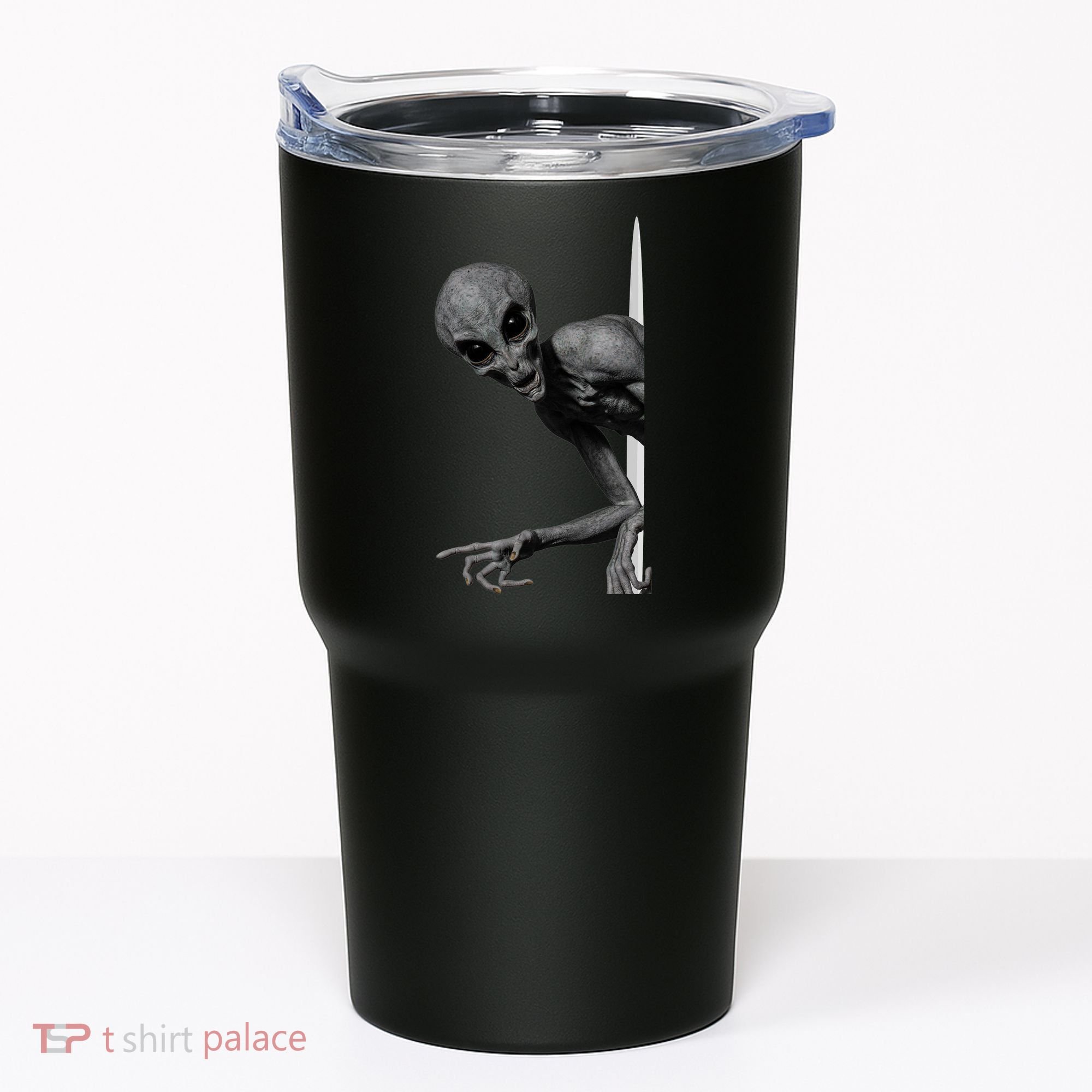 Grey Alien Peaking  Area 51 UFO Abduction Tumbler