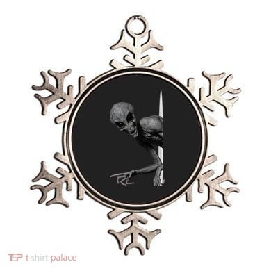 Grey Alien Peaking  Area 51 UFO Abduction Ornament