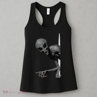 Grey Alien Peaking  Area 51 UFO Abduction Women's Tank Top thumb 3